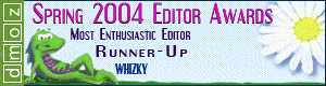 2003 Mozzie - Most Enthousiastic Editor Runner-Up