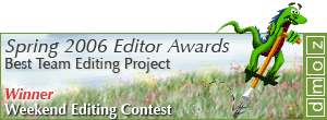 2006 Spring Mozzies Best Team Editing Project - Winner [Weekend Editing Contest (http://forums.dmoz.org/forum/viewtopic.php?t=914666)]